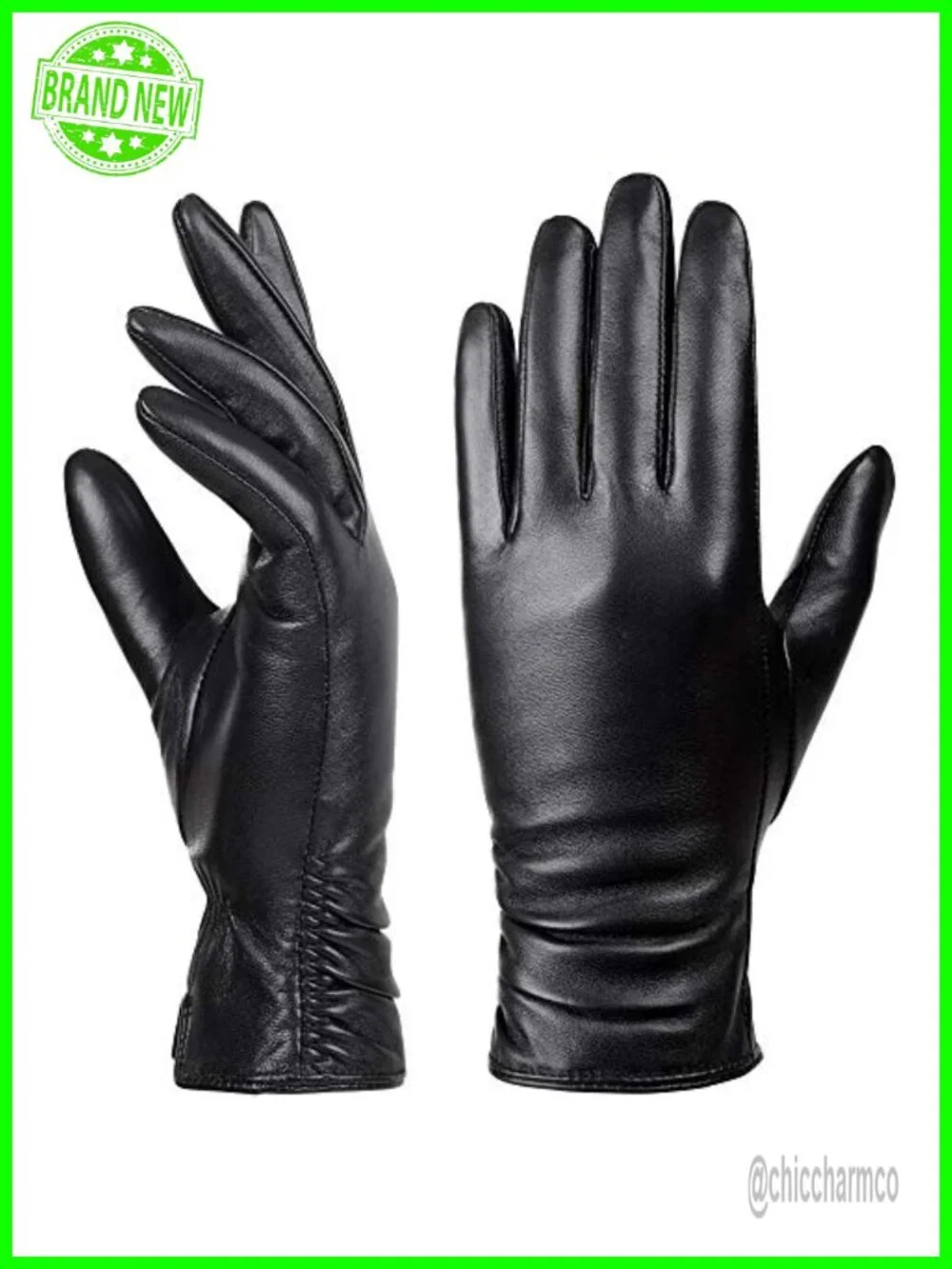 Womens Winter Leather Touchscreen Texting Driving Genuine Lambskin Gloves